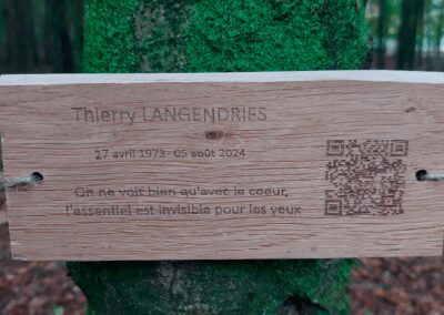 Plaquette avec QR code