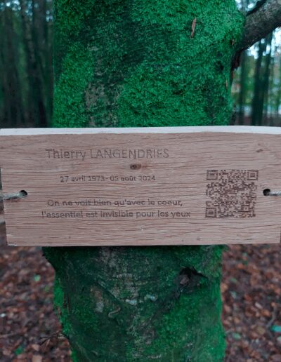 Plaquette avec QR code